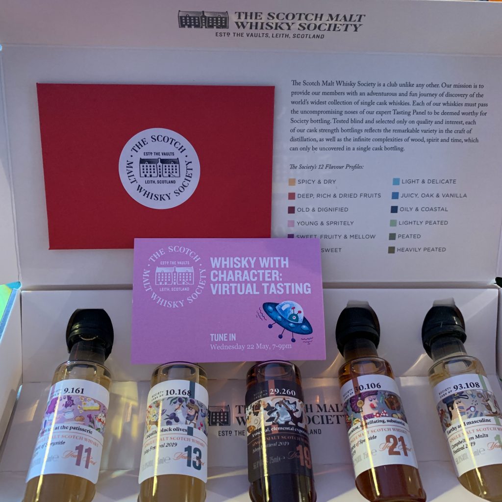 SMWS Whisky with Character The Dram Team box